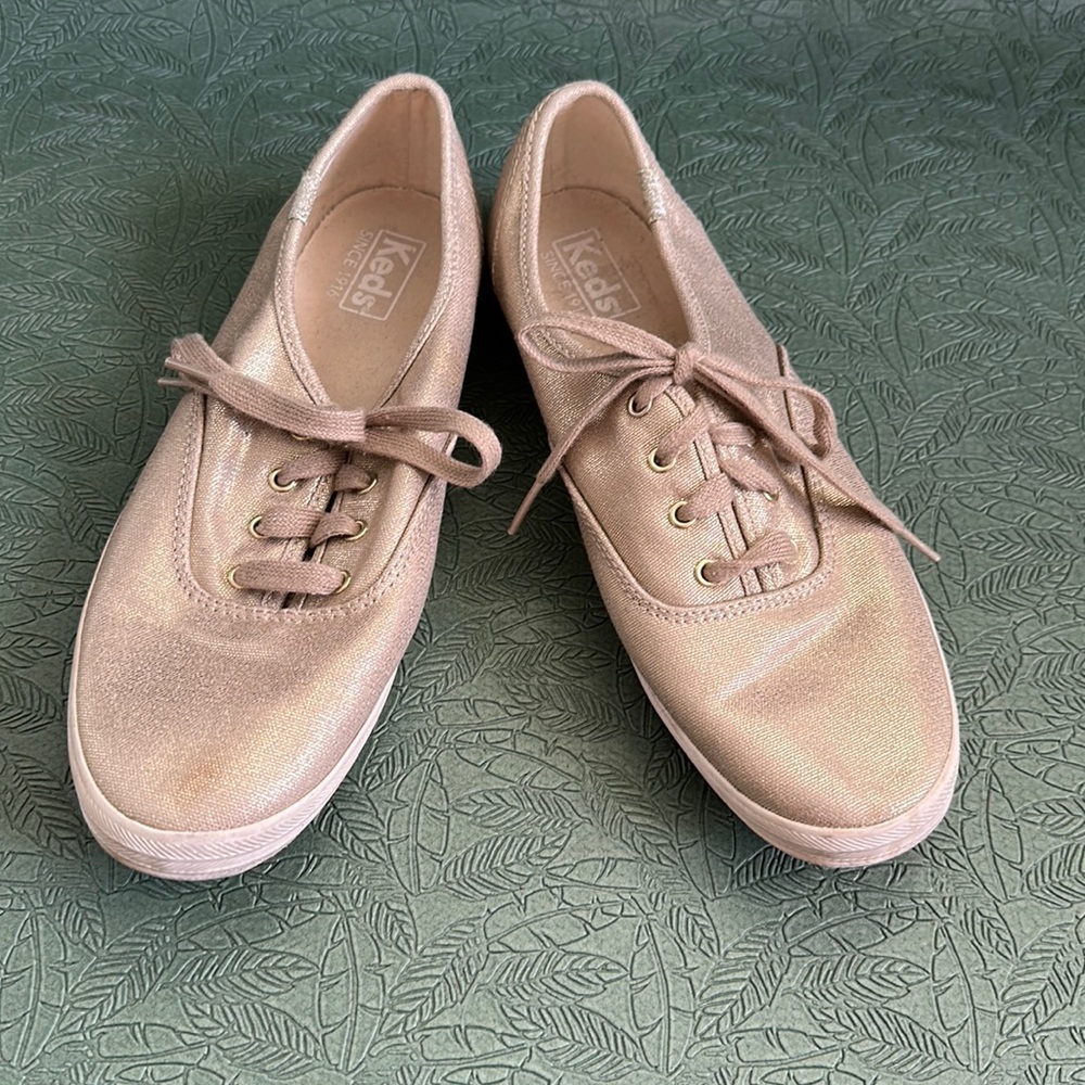 Metallic Gold Keds 8.5